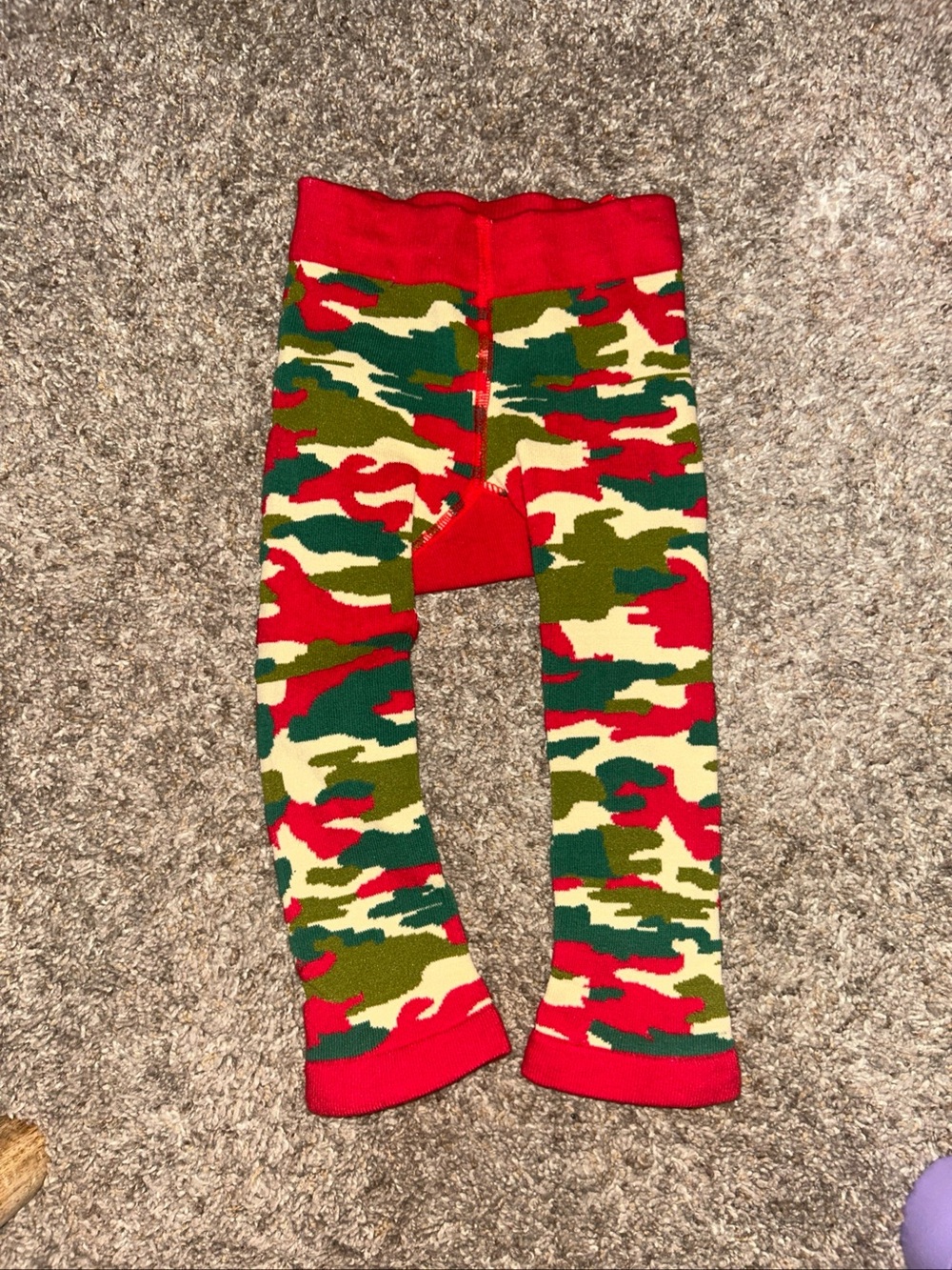 Izzy & Owie Baby Toddler Camo Knit Leggings Reindeer Sz 12-24 Mo